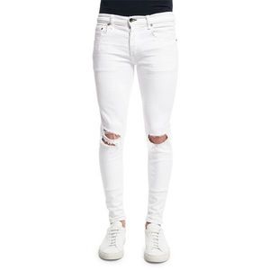 Rag and Bone white distressed skinny jeans